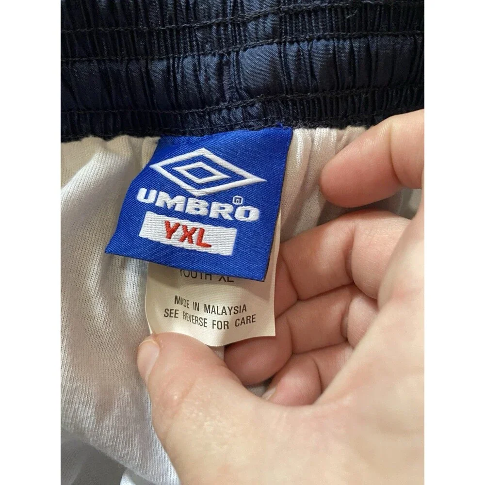 Vintage 1995 Umbro Youth XL Rosario Track Pants Navy Blue NWT 90s Soccer